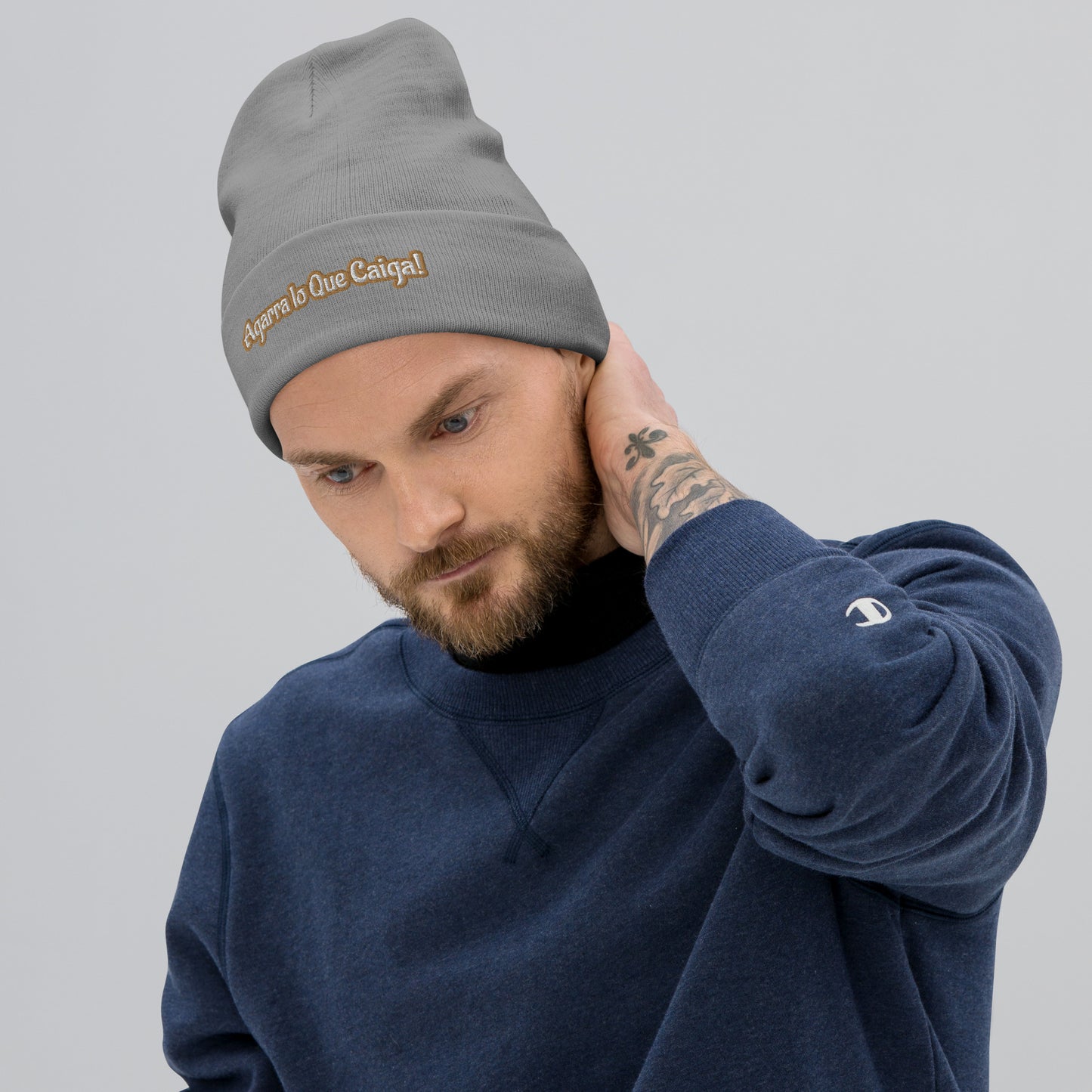 Agarra lo que Caiga by Irma Embroidered Beanie