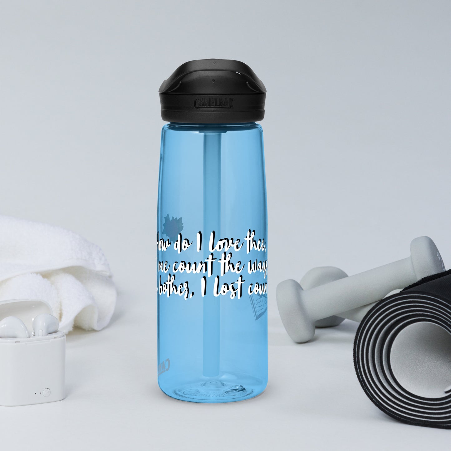 How do I love thee by Irma Sports water bottle