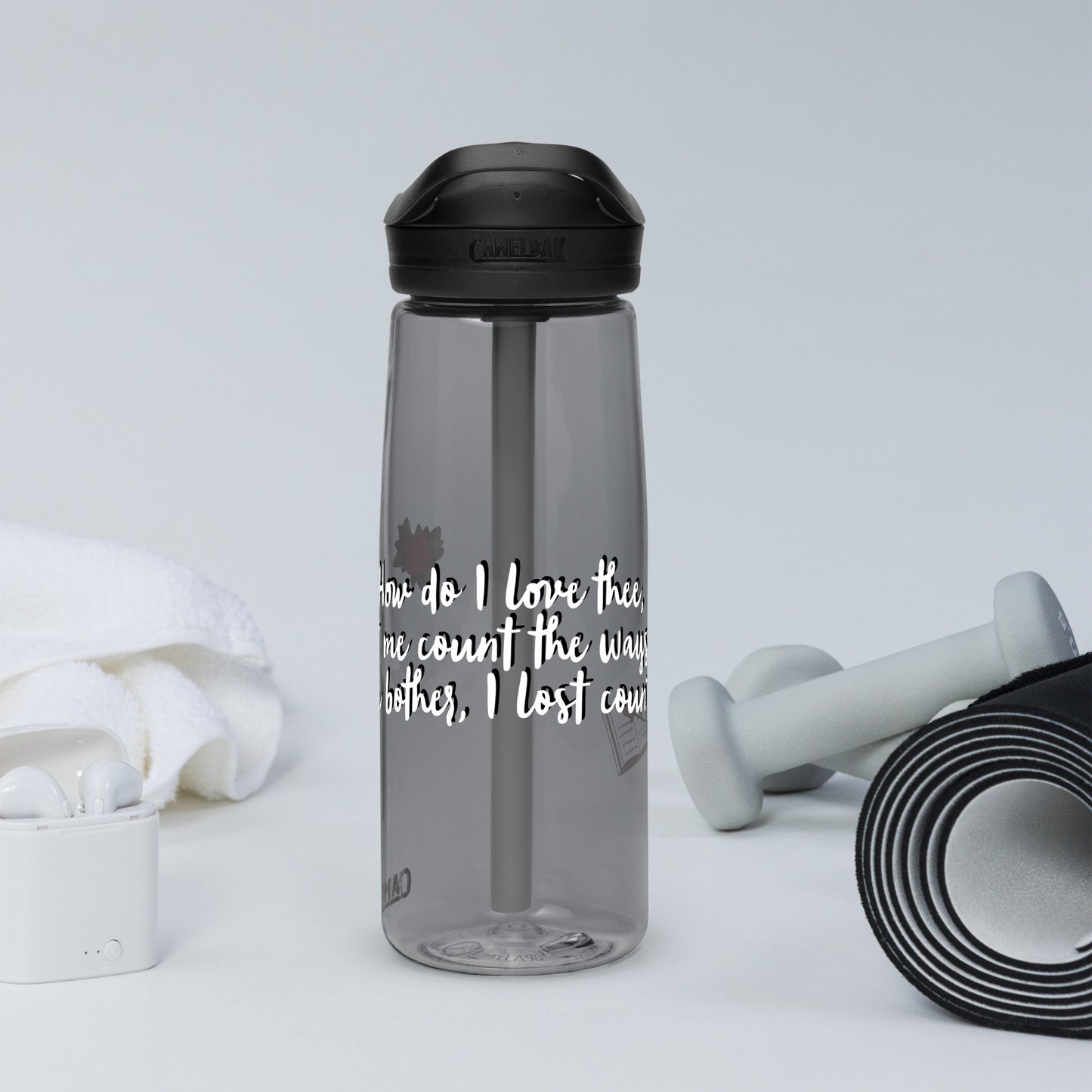 How do I love thee by Irma Sports water bottle