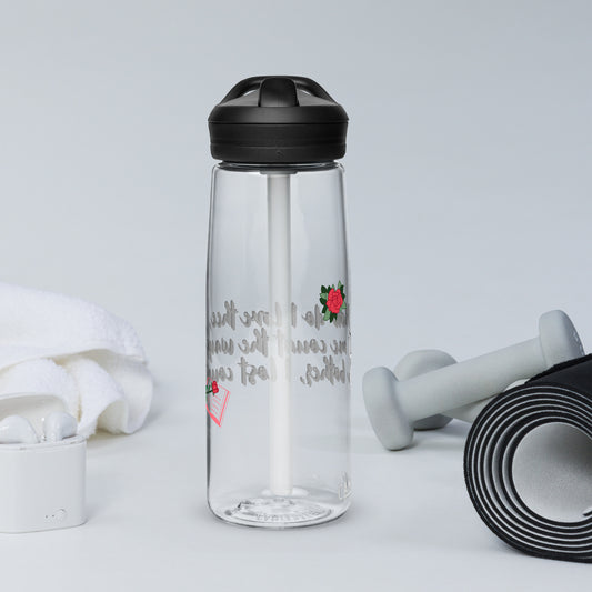 How do I love thee by Irma Sports water bottle