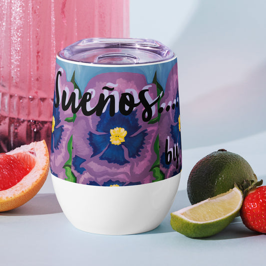 Sueños by Irma Wine tumbler