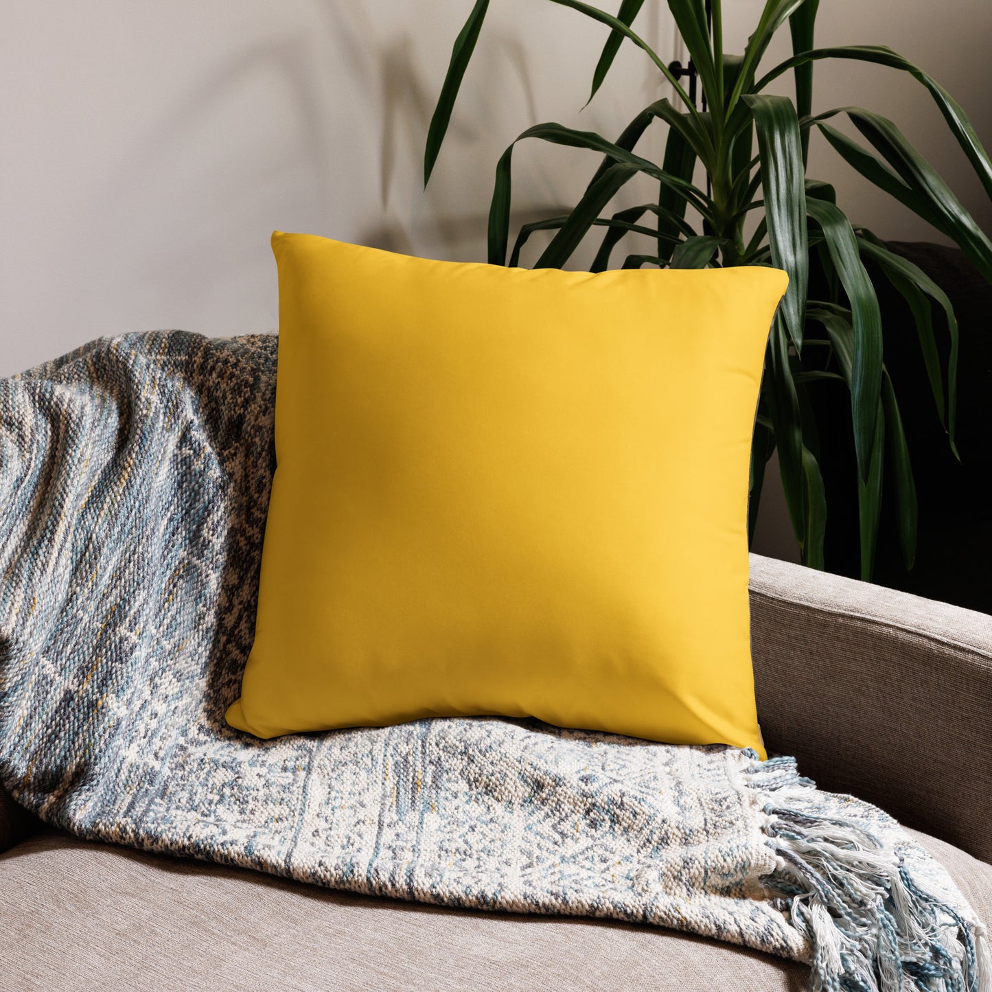 Mujer Moderna Yellow by Irma Basic Pillow