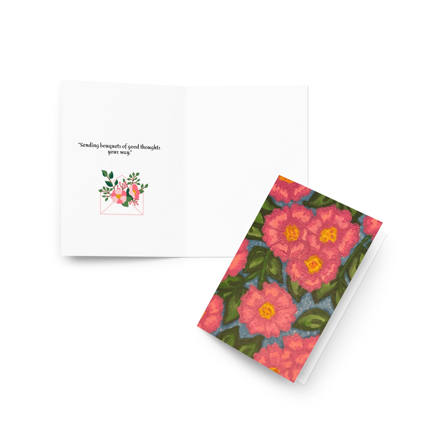 Sending bouquets by Irma Greeting card