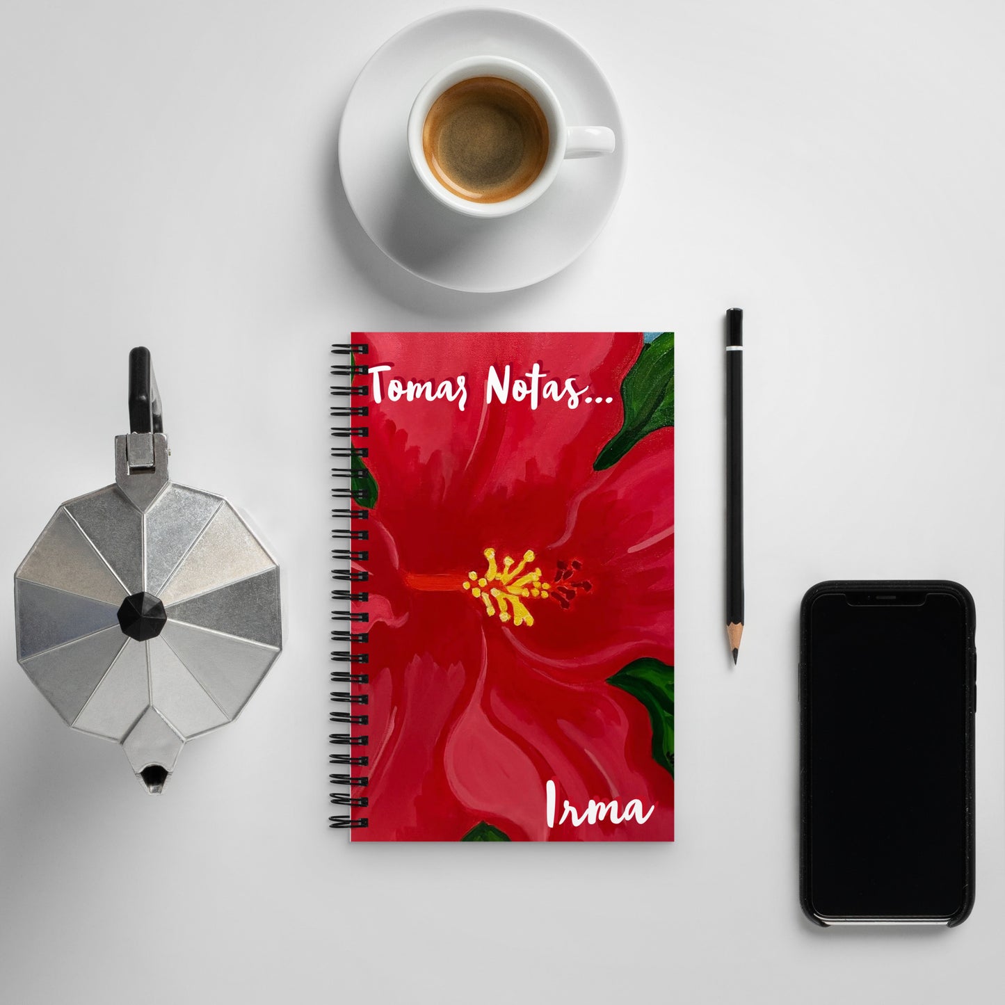 Tomar Notas by Irma Spiral notebook